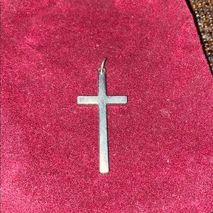 Silver Colored Cross Pendant Gently Used Condition